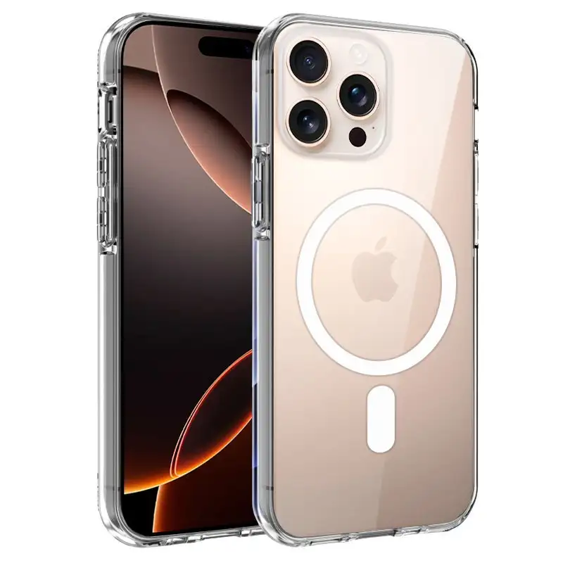 Cool housing for iPhone 16 pro max transparent magnetic