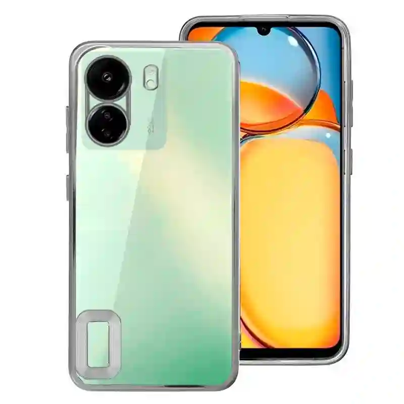 Cool housing for xiaomi redmi 13c / 13c 5g / little C65 metallic edge (silver)