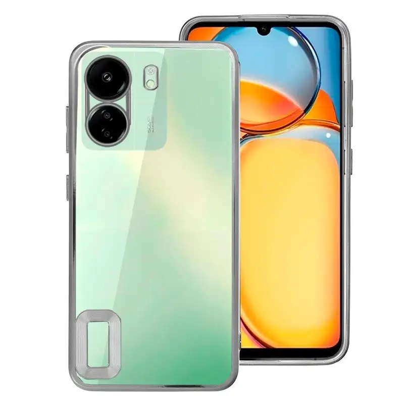 Cool housing for xiaomi redmi 13c / 13c 5g / little C65 metallic edge (silver)