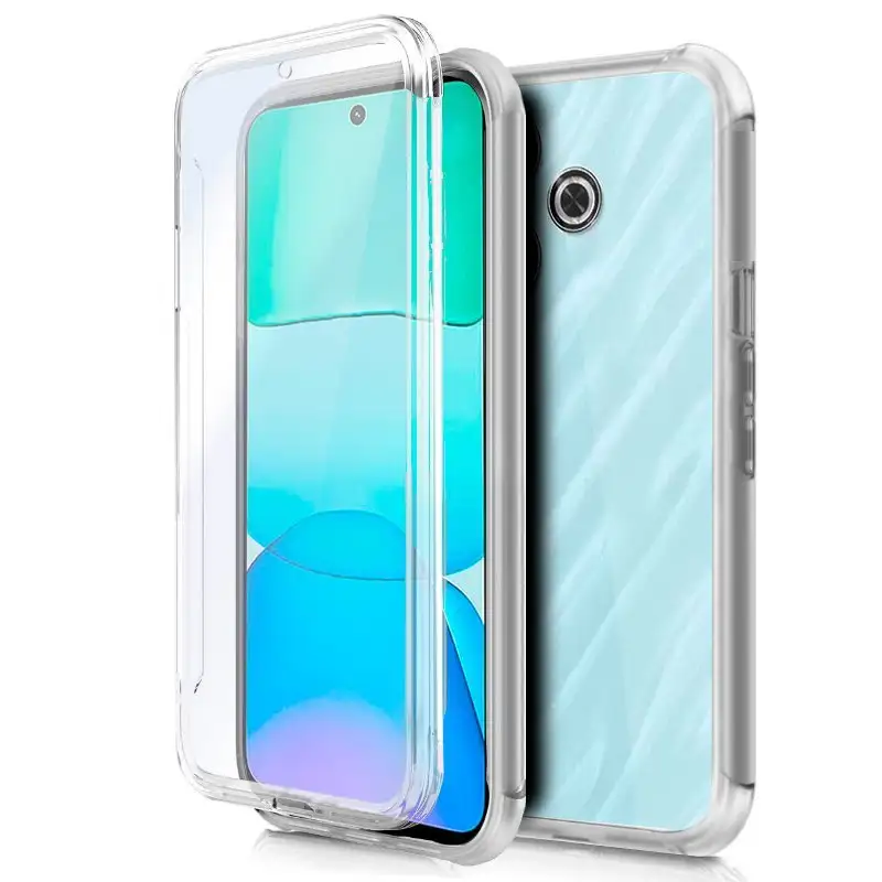 3D silicone cool cover for Xiaomi Redmi 13 / Little M6 (TRANSPARENT FRONT + REAR)