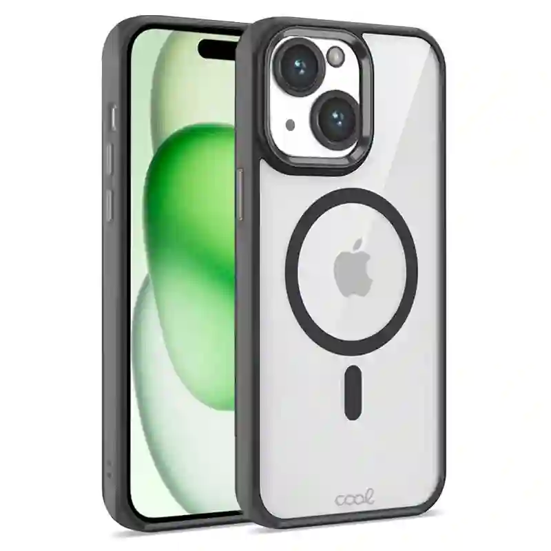 Cool housing for iPhone 15 Plus magnetic black border