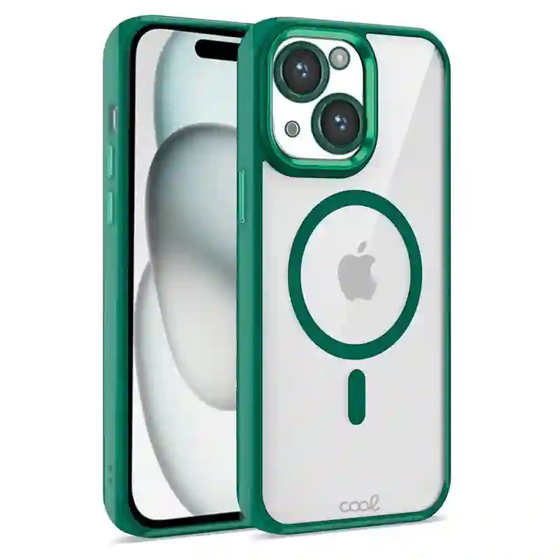 Cool housing for iphone 15 magnetic green borders