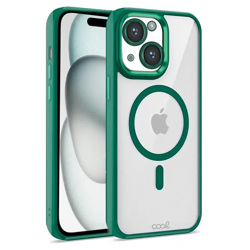 Cool housing for iphone 15 magnetic green borders