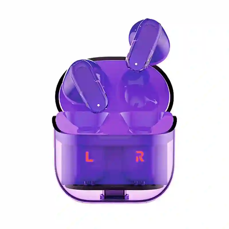 Stereo Bluetooth Dual Pod Earbuds Cool Crystal Violeta headphones