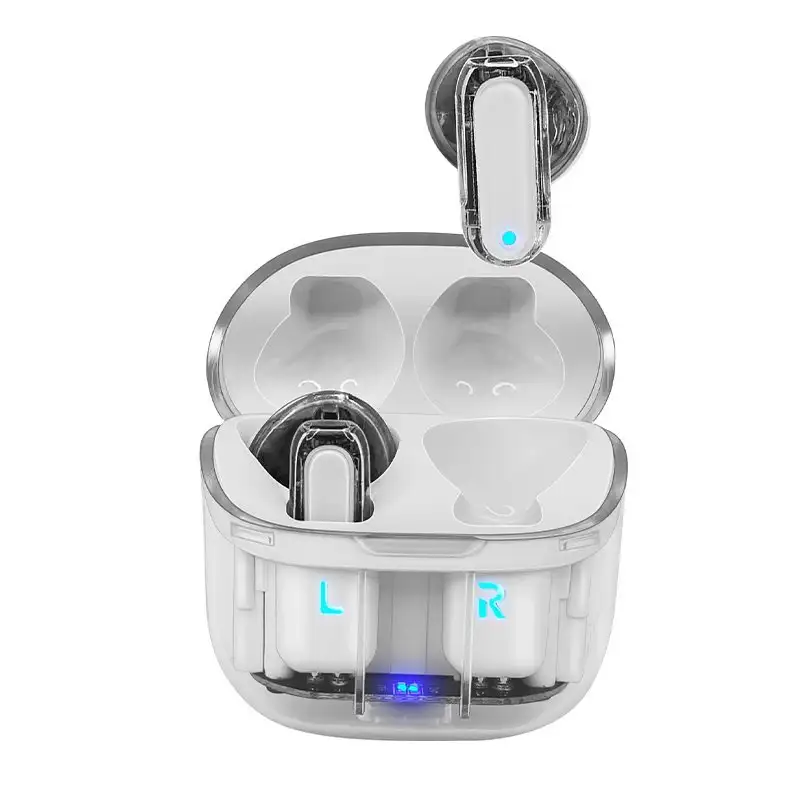 Stereo Bluetooth Dual Pod Earbuds Cool Crystal Blanco headphones