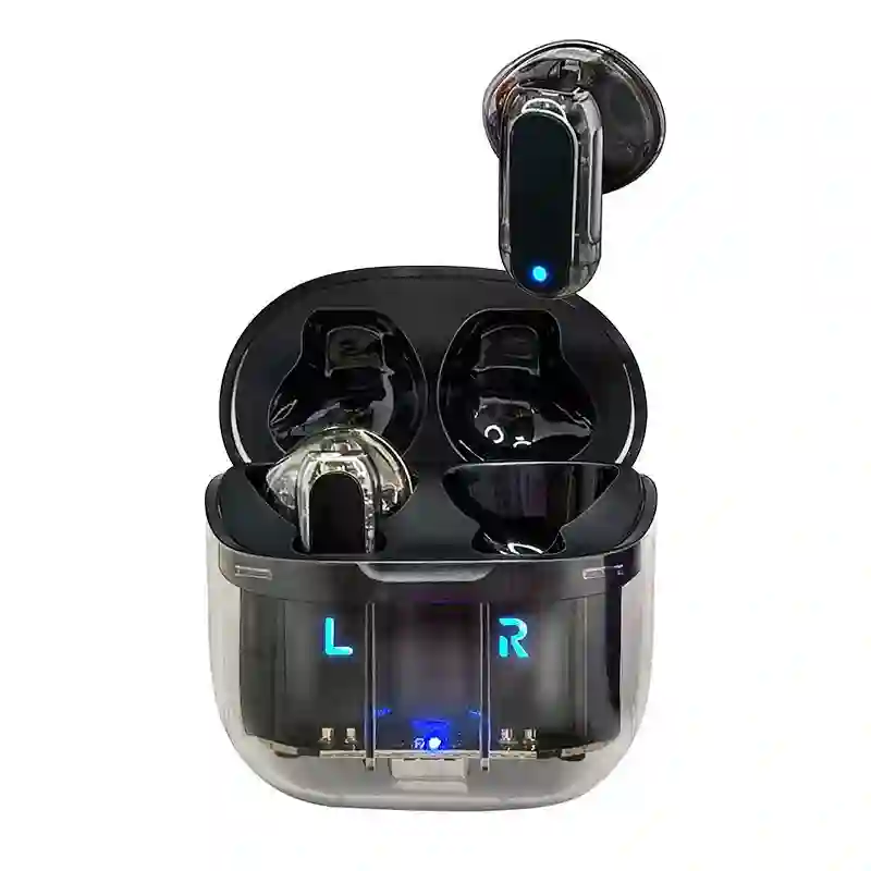 Stereo Bluetooth dual pod earbuds cool crystal black