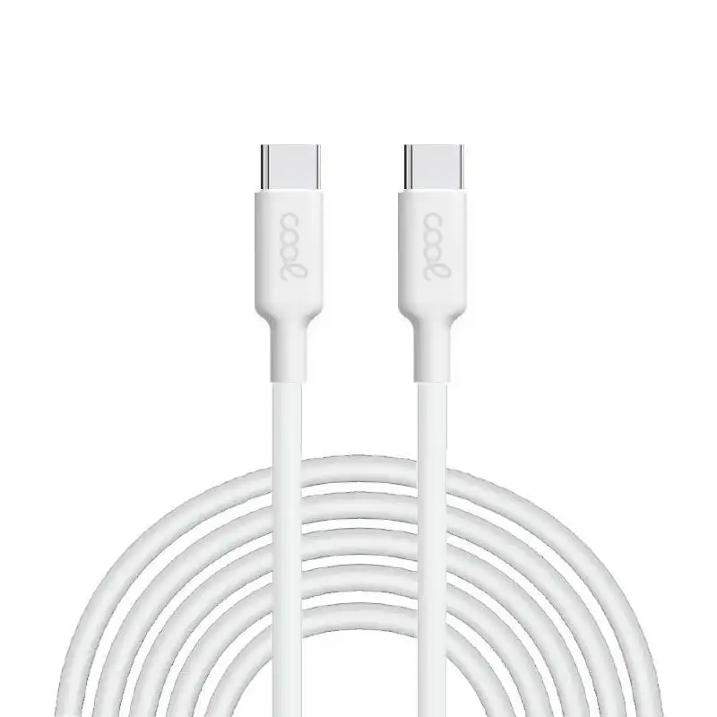 Cable USB Compatible COOL Universal TIPO-C a TIPO-C (3 metros) Blanco 3 Amp
