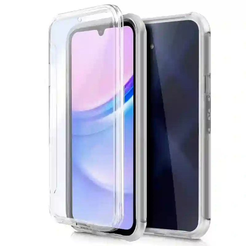 3D silicone cool case for Samsung A155 Galaxy A15 / A15 5G / M15 5G (TRANSPARENT FRONT + REAR)