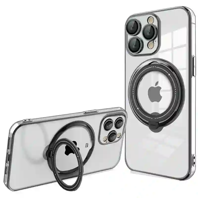 Cool housing for iPhone 15 Pro Magnetic Ring Black