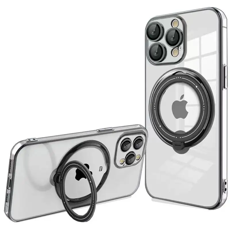 Cool housing for iPhone 15 Pro Magnetic Ring Black