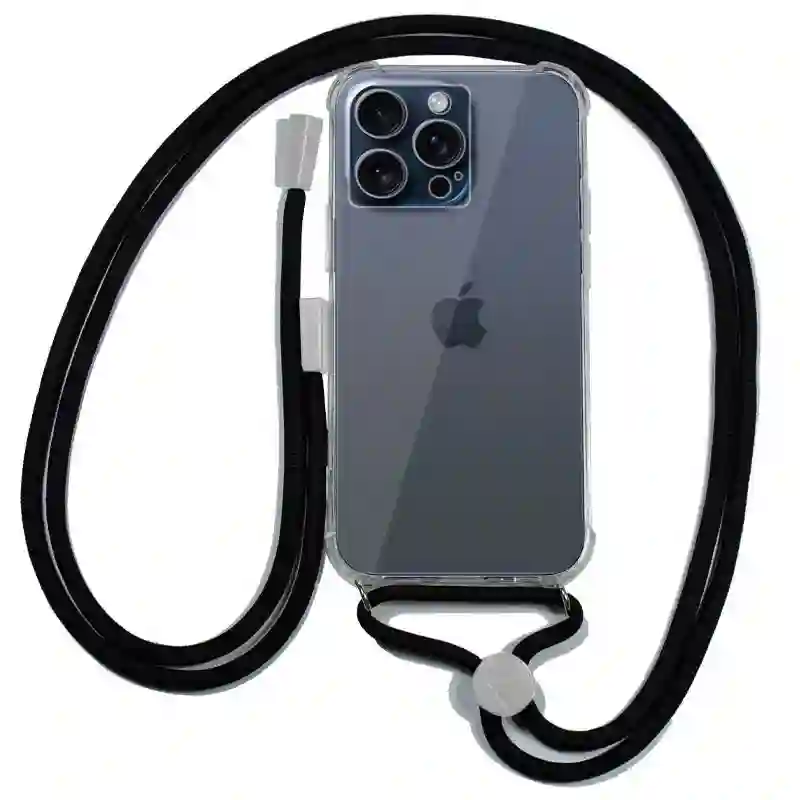 Cool housing for iPhone 15 Pro Black Cord