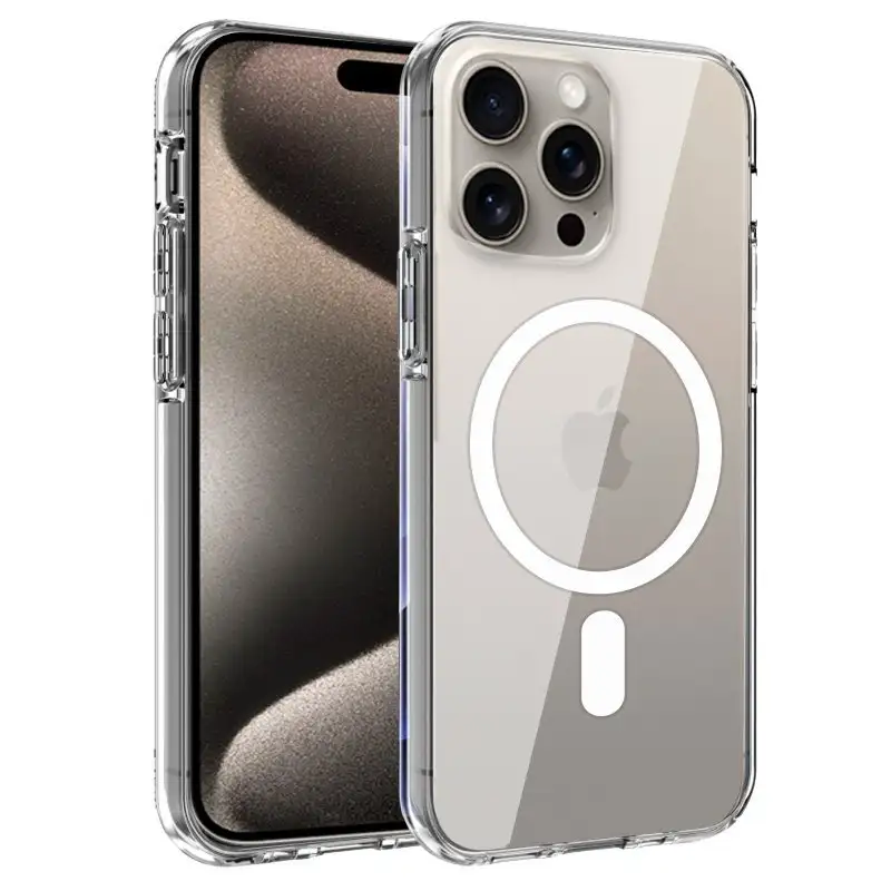 Cool housing for iPhone 15 pro max Magnetic transparent