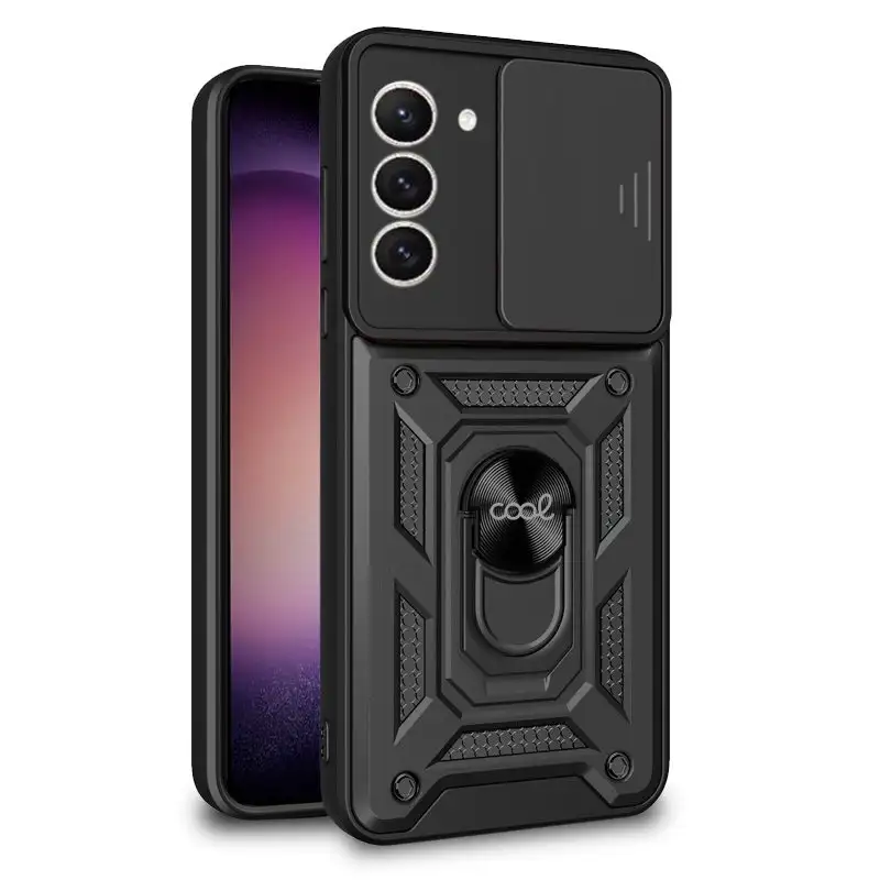 Carcasa COOL para Samsung S916 Galaxy S23 Plus Hard Ring Negro