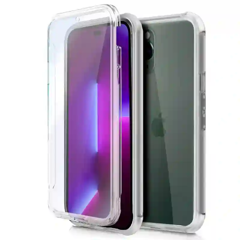3D Silicone Cool Cool for iPhone 14 Pro (TRANSPARENT FRONT + Rear)