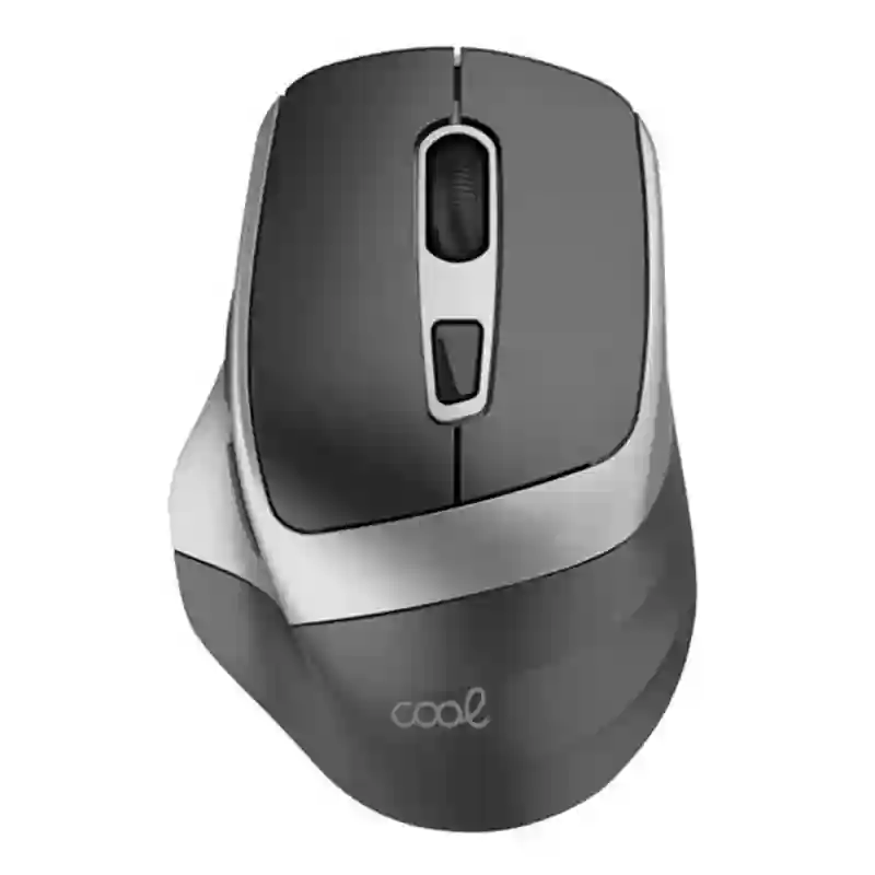 Silent Wireless Mouse Cool Ergonomic Black-Plata