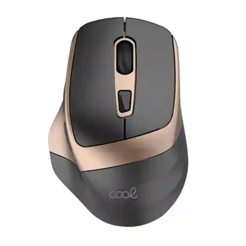 Silent Wireless Mouse Cool Ergonomic Black-Dorado