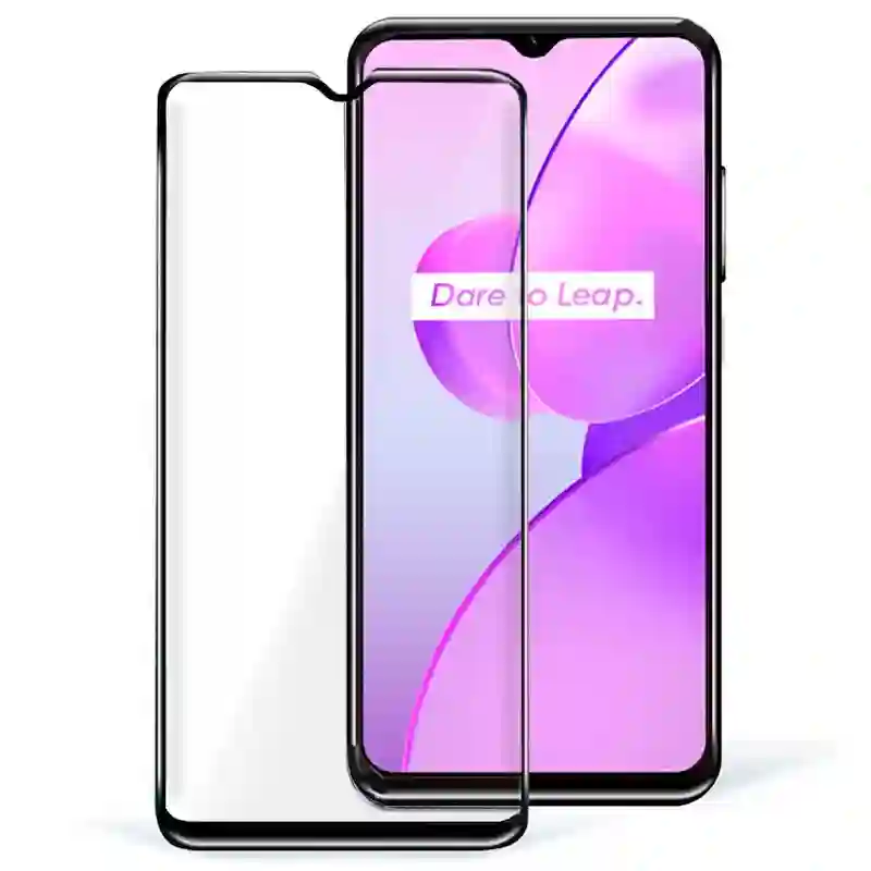 Cool tempered glass screen protector for Realme C31 / C35 / C30 / C33 / OPPO A17 (Full 3D)