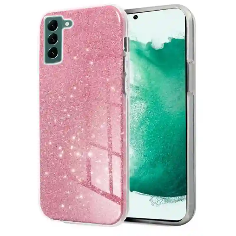 Cool housing for Samsung S906 Galaxy S22 Plus pink glitter