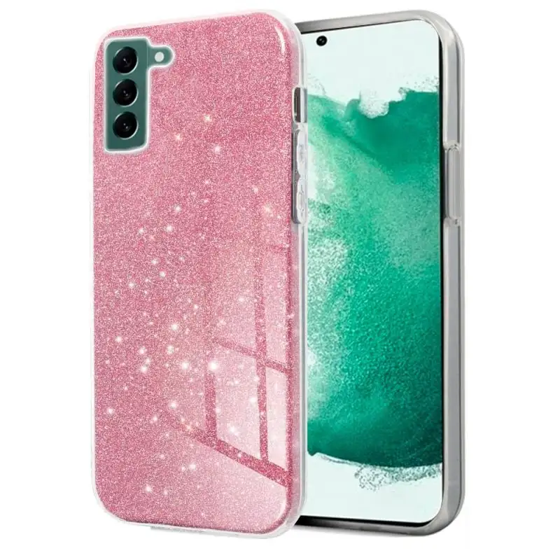 Cool housing for Samsung S906 Galaxy S22 Plus pink glitter