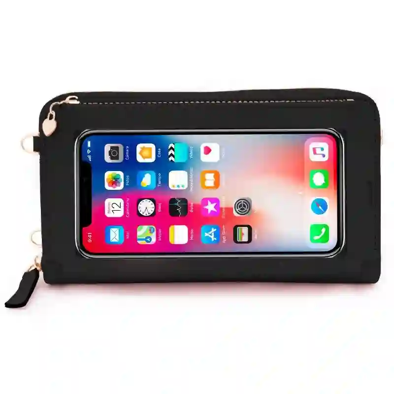 Horizontal universal bag to 6.7 inch cool black