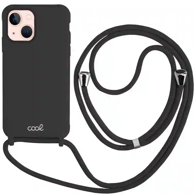 Cool housing for iPhone 13 Black smooth cord