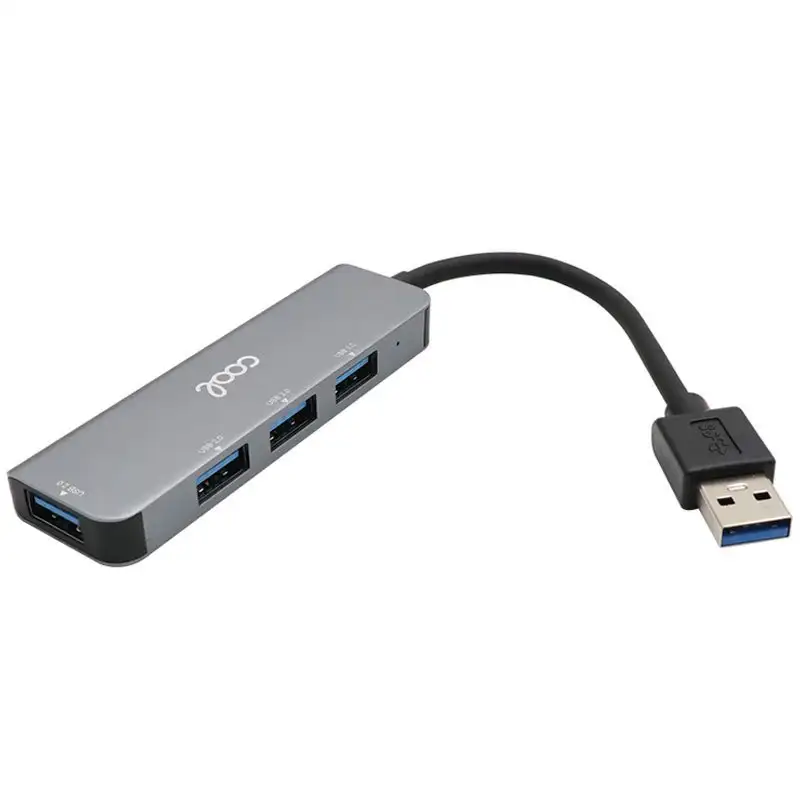 Usb Universal Cool 4 USB ports (2.0 / 3.0) Gray aluminum