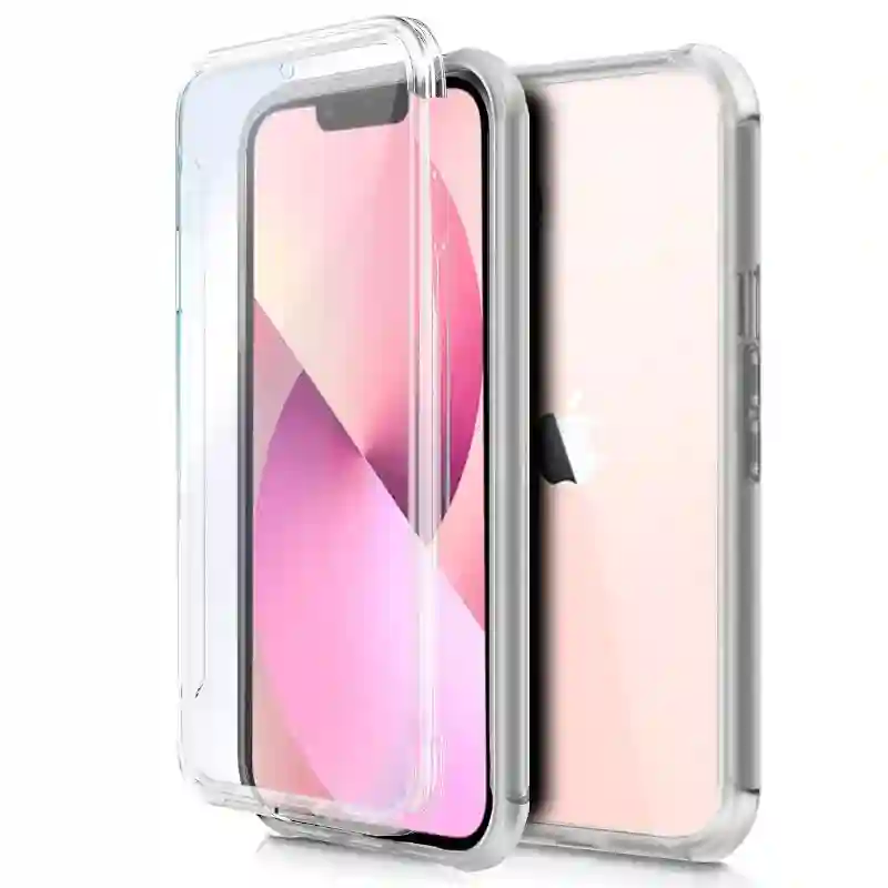 3D silicone cool shelf for iPhone 13 (front transparent + rear)