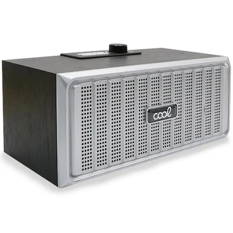Bluetooth Universal Music Speaker Cool Retro (20W) Black Front Wood