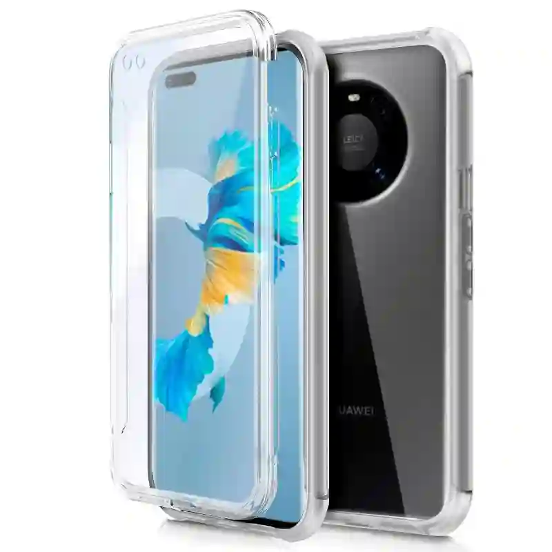 3D silicone cool cover for Huawei Mate 40 Pro / 40 Pro Plus (TRANSPARENT FRONT + REAR)