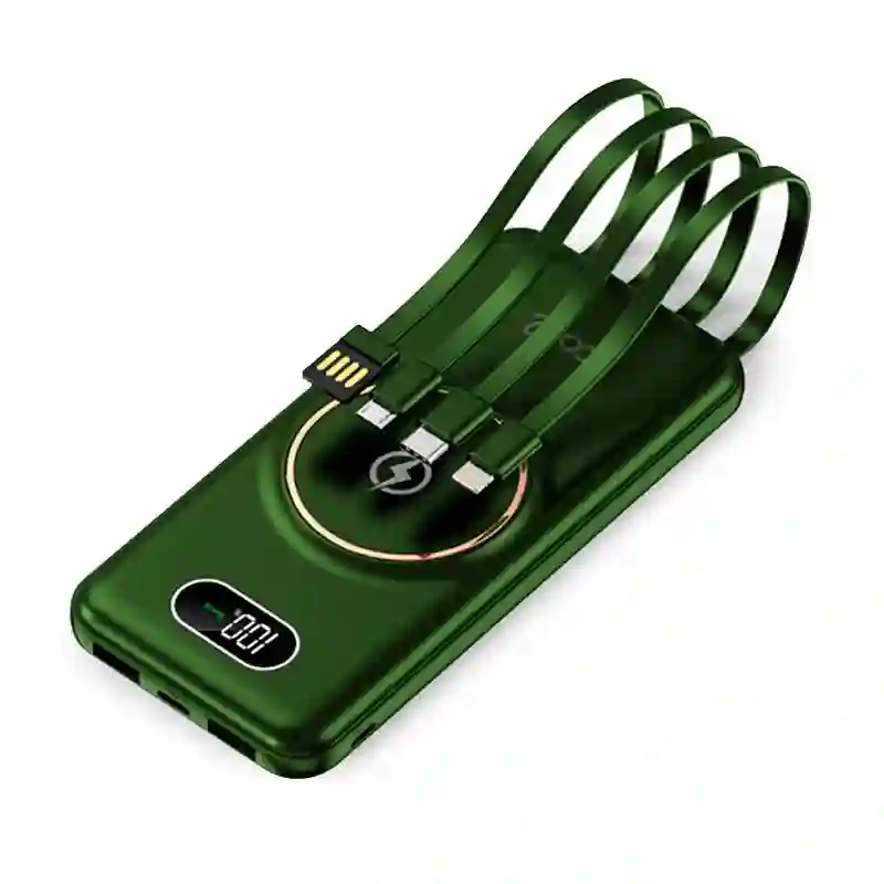 Universal Power Bank 10,000 mAh + Qi wireless load (4 connections) qi)