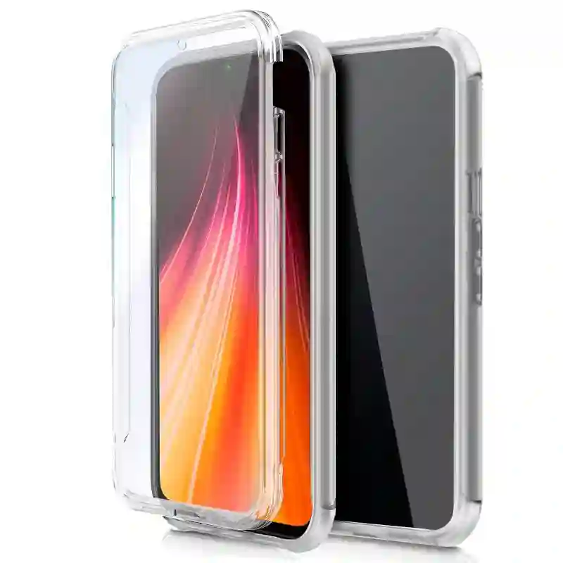 3D silicone cool cover for Xiaomi Redmi Note 8 / Note 8 (2021) (TRANSPARENT Front + Rear)