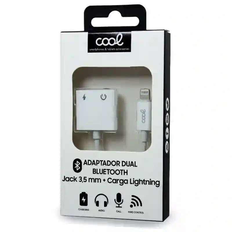 Dual Bluetooth Jack Adapter 3.5 mm + Lightning cool load