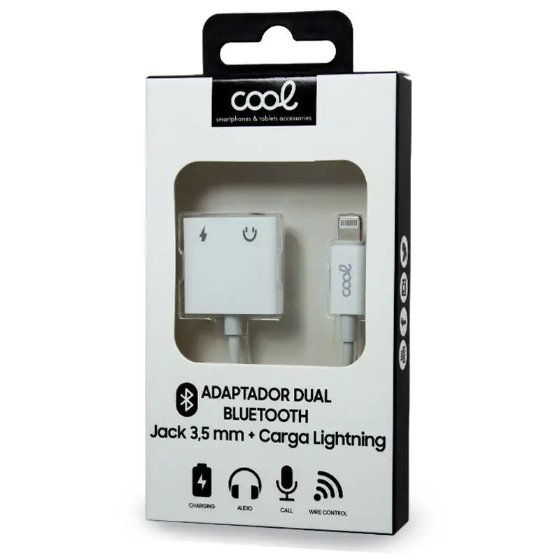 Dual Bluetooth Jack Adapter 3.5 mm + Lightning cool load