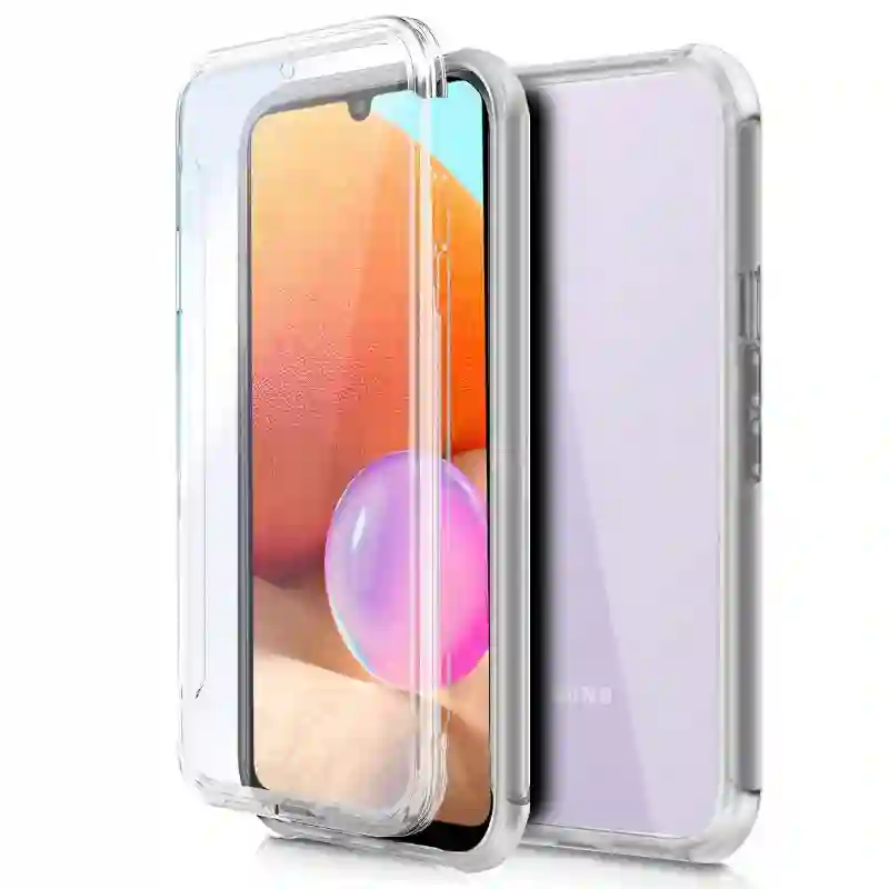 3D silicone cool cover for Samsung A325 Galaxy A32 4G (TRANSPARENT FRONT + REAR)