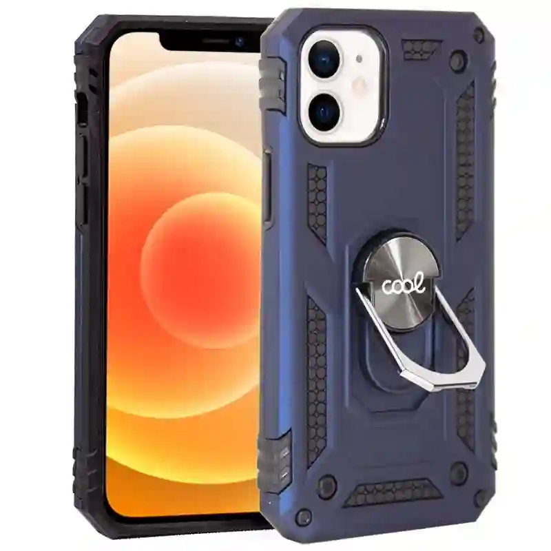 Cool housing for iPhone 12 mini hard ring blue