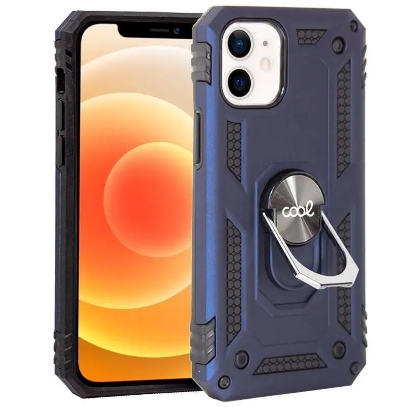 Cool housing for iPhone 12 mini hard ring blue