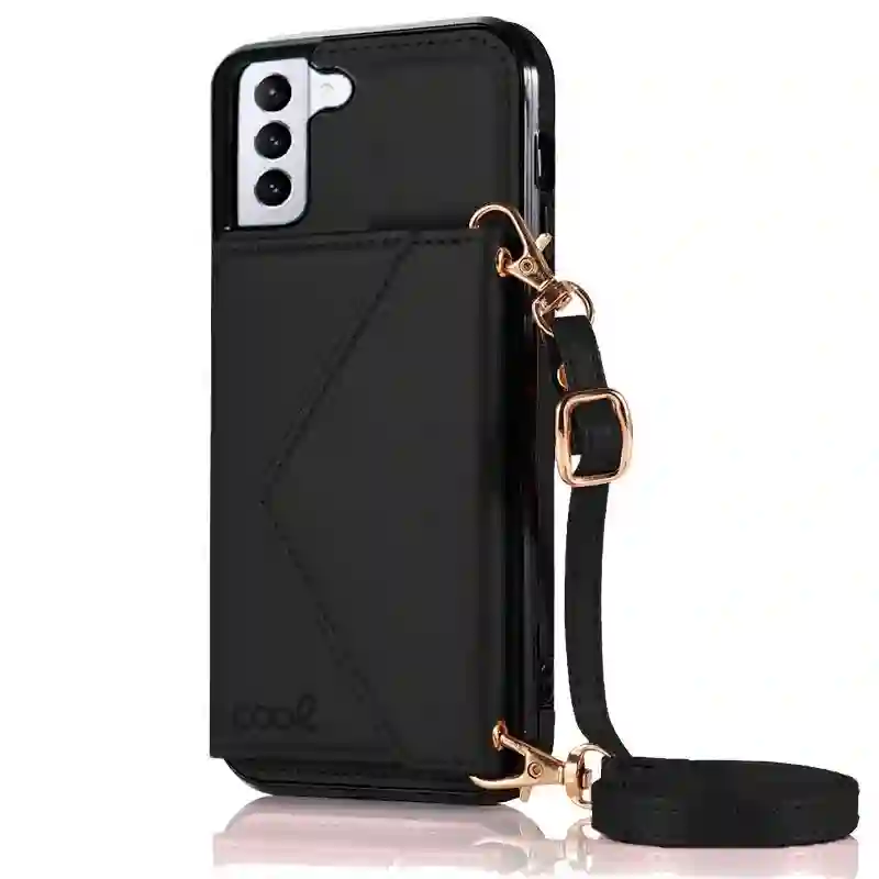 Cool housing for Samsung G996 Galaxy S21 Plus Black Wallet Pendant