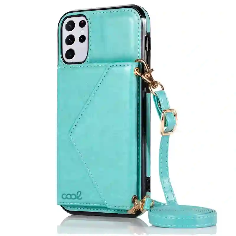 Cool housing for Samsung G998 Galaxy S21 Ultra Wallet Mint pendant