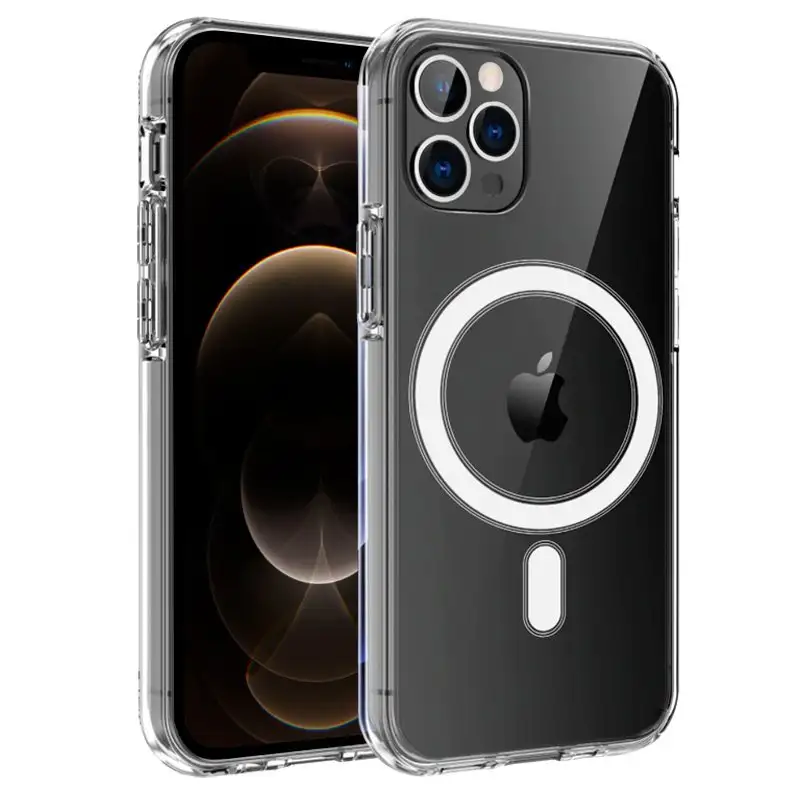 Cool housing for iPhone 12 pro max transparent magnetic