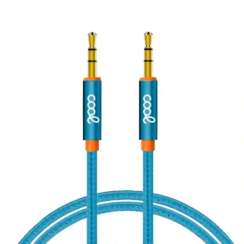 Jack 3.5 mm to Jack 3.5 mm Audio-Audio Cool Nylon Celeste (1m)