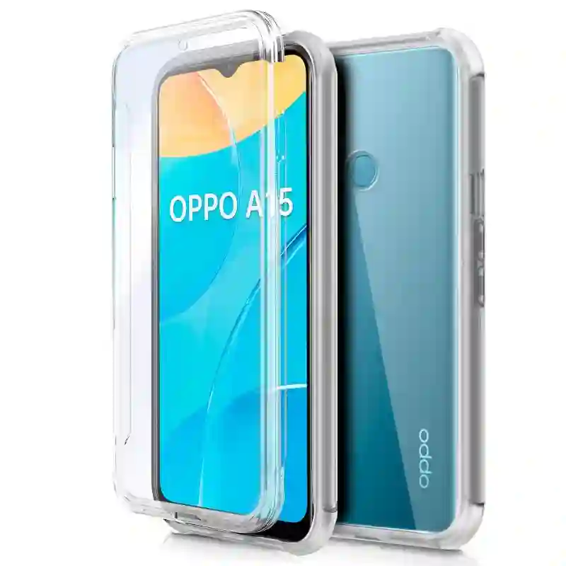 3D silicone cool cover for OPPO A15 / A15S (TRANSPARENT FRONT + REAR)