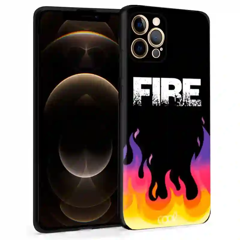 Cool housing for iPhone 12 pro max drawings fire