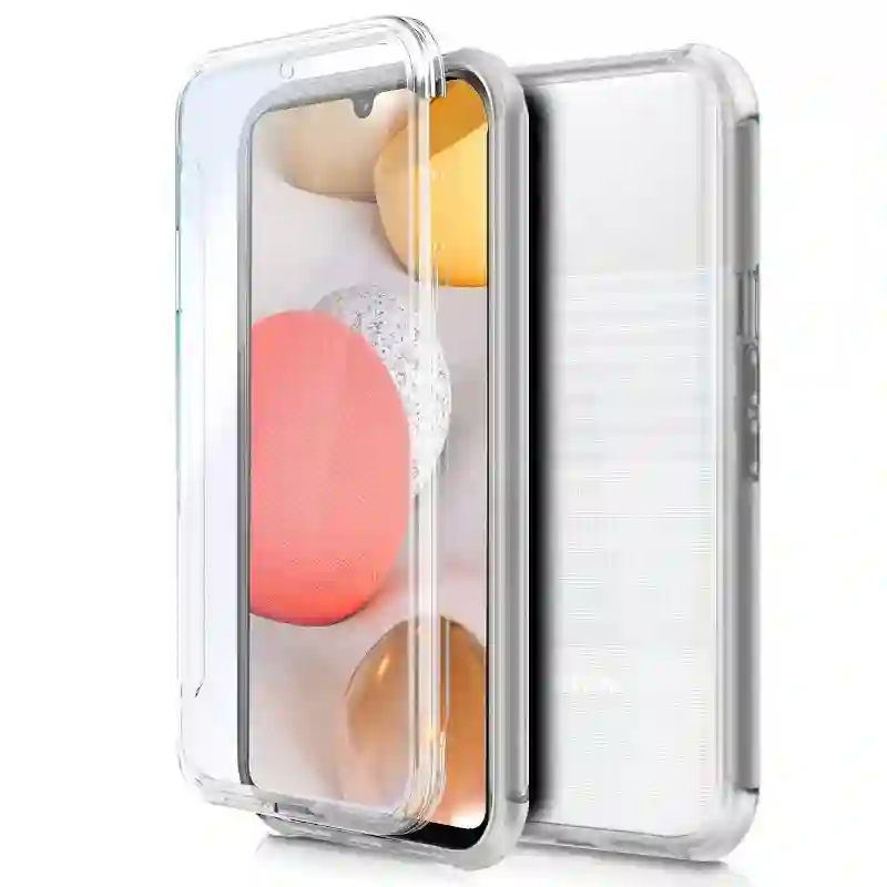 3D silicone cool case for Samsung A426 Galaxy A42 5G (TRANSPARENT Front + Rear)