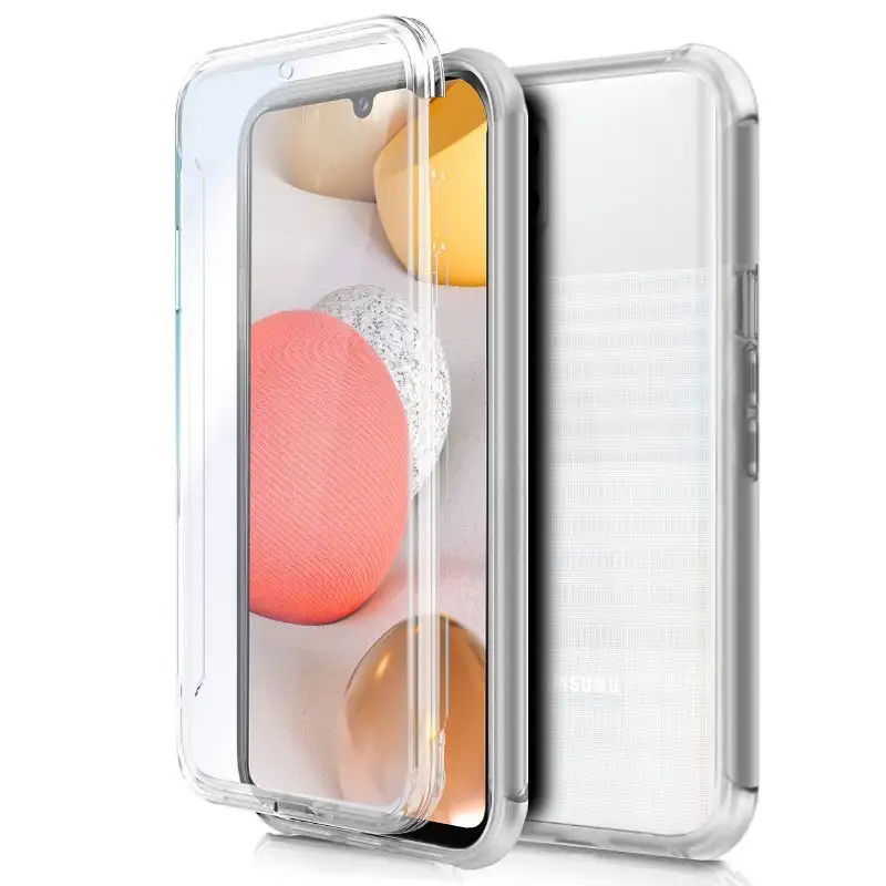 3D silicone cool case for Samsung A426 Galaxy A42 5G (TRANSPARENT Front + Rear)
