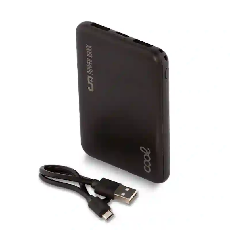External battery Power Bank 5000 mAh Cool Leather Black