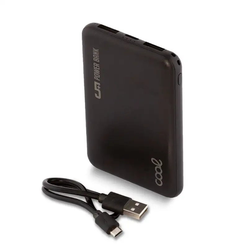 External battery Power Bank 5000 mAh Cool Leather Black