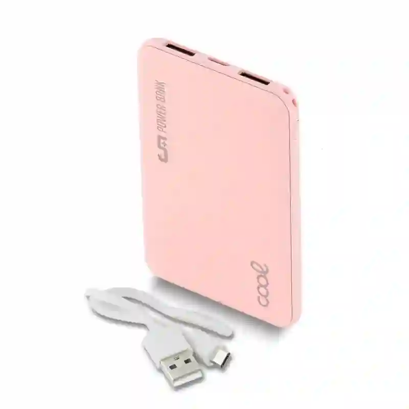 External battery Power Bank 5000 mAh Cool Leather Rosa