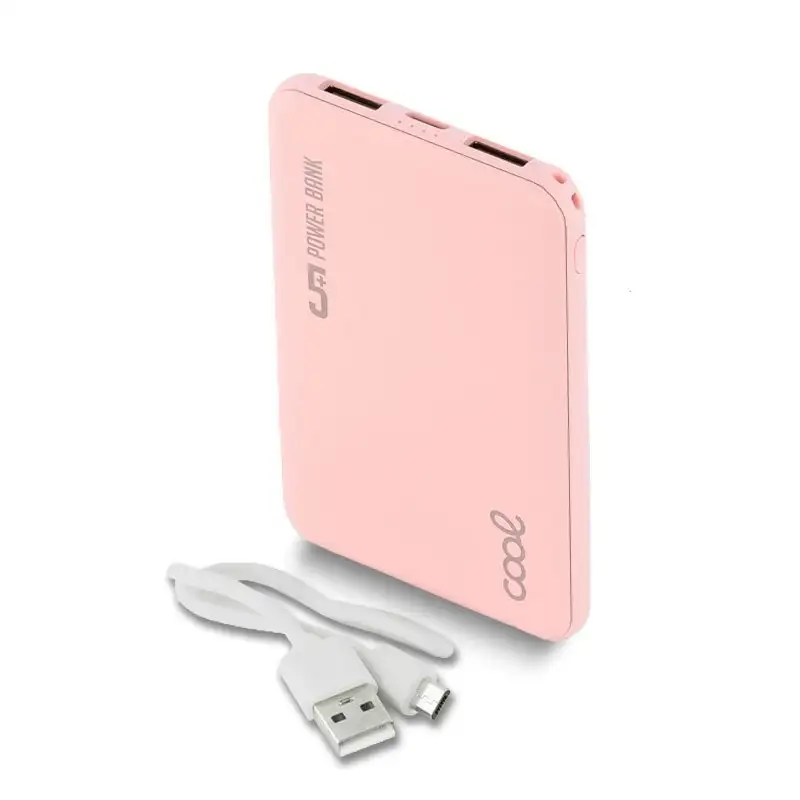 External battery Power Bank 5000 mAh Cool Leather Rosa