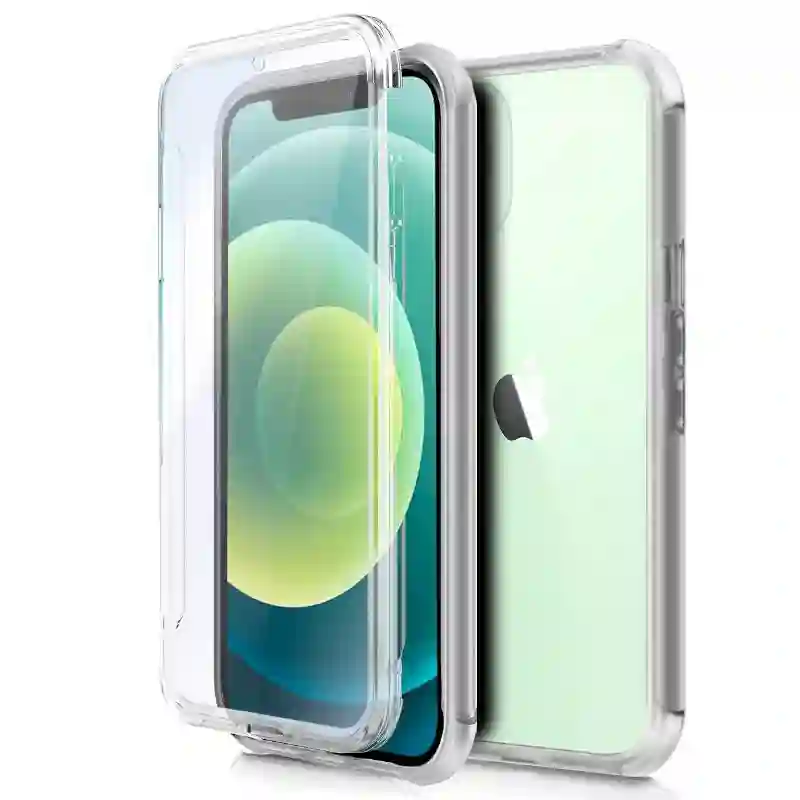 3D Silicone Cool found for iPhone 12/12 Pro (TRANSPARENT FRONT + Rear)