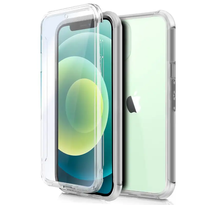 3D Silicone Cool found for iPhone 12/12 Pro (TRANSPARENT FRONT + Rear)
